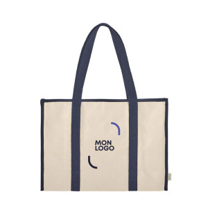 Sac cabas grand format zippé avec soufflets 510 g/m2