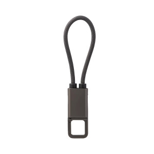 Porte-clés mousqueton câble de chargement 60 W en rPET Akashi®