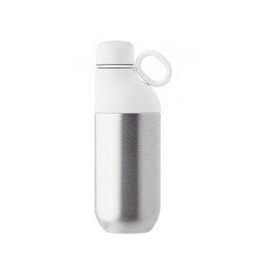 Bouteille isotherme 500 mL  gobelet acier inox recyclé quadri 360°