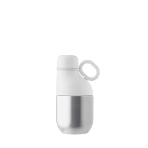 Bouteille isotherme 330 mL  gobelet acier inox recyclé quadri 360°
