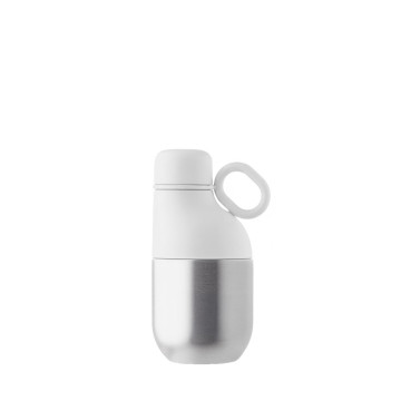 Bouteille isotherme 330 mL  gobelet acier inox recyclé quadri 360°