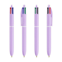 Stylo bille Bic® 4 couleurs Pastel marquage quadri