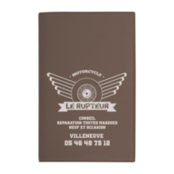 Porte-carte grise gomme mate marquage 1 couleur