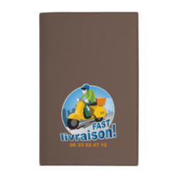 Porte-carte grise gomme mate marquage 1 couleur