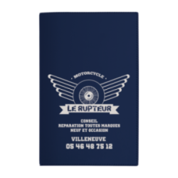 Porte-carte grise gomme mate marquage 1 couleur
