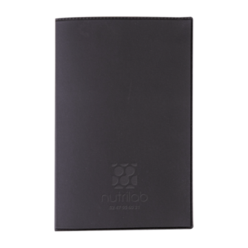 Porte-carte grise gomme mat incrustation