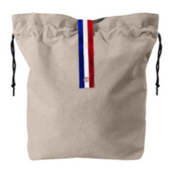 Sac déjeuner en coton recyclé GRS avec anses tricolores Goodjour®