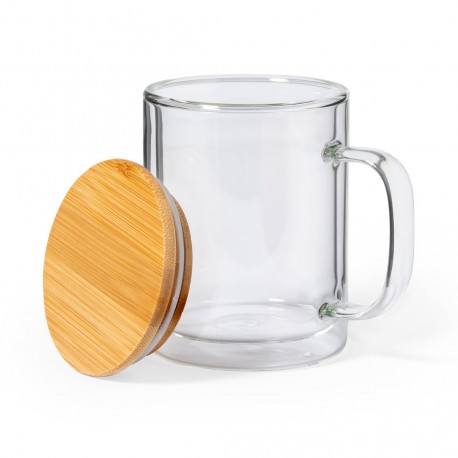 Mug en verre & bambou