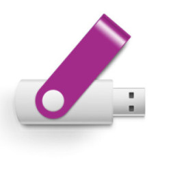 Clé USB gomme blanche 2 Go Twister