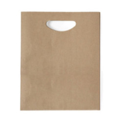 Sac en papier recyclé anses découpées 22x27x11 cm